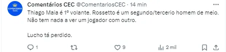 Torcedor comenta sobre Lucho buscar jogador para o Inter