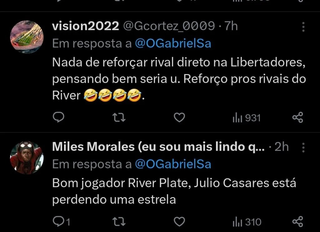 Repercussão via Twitter