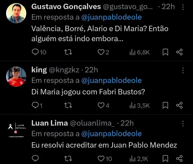 Repercussão via Twitter