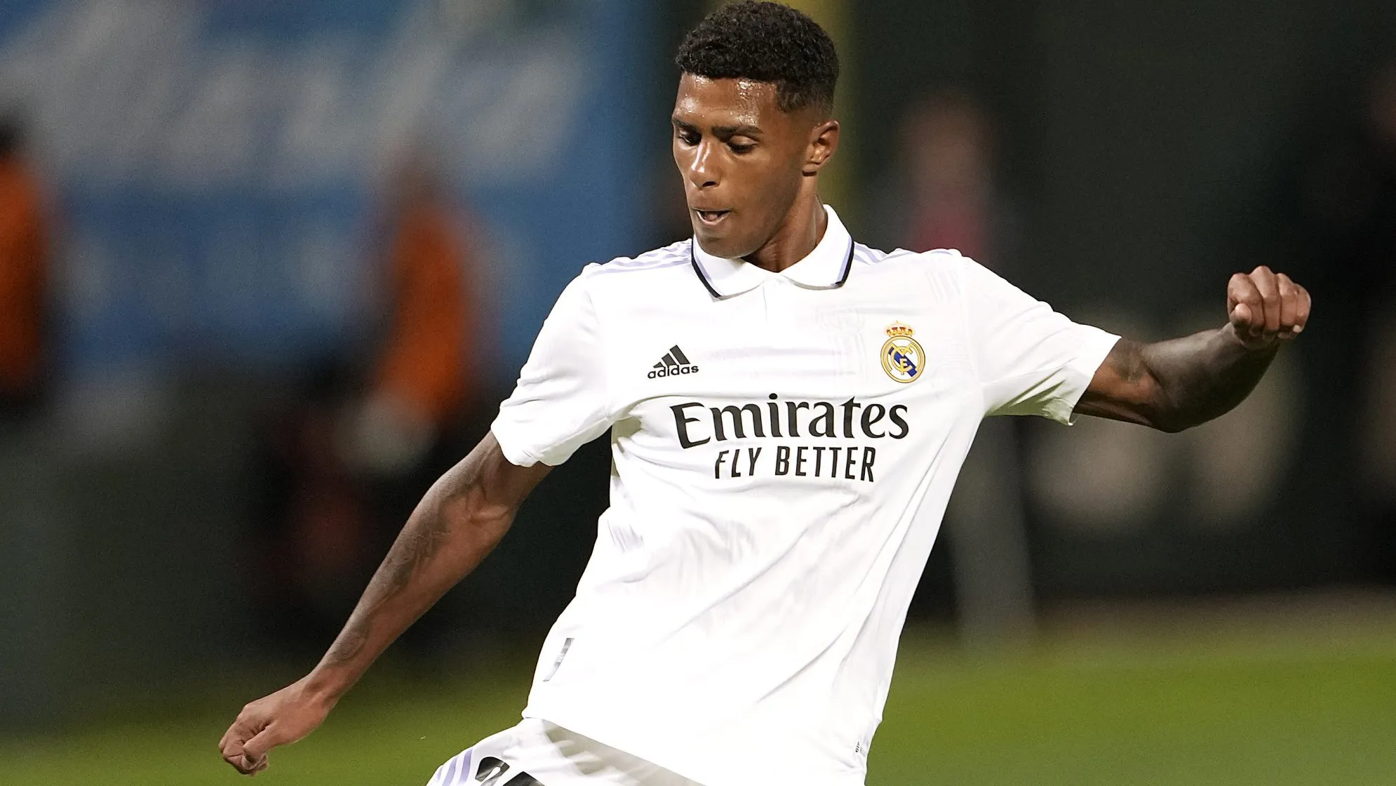 Vinícius Tobias com a camisa do Real Madrid. Jogador é alvo do Atlético-MG. Foto: Thearon W. Henderson/Getty Images