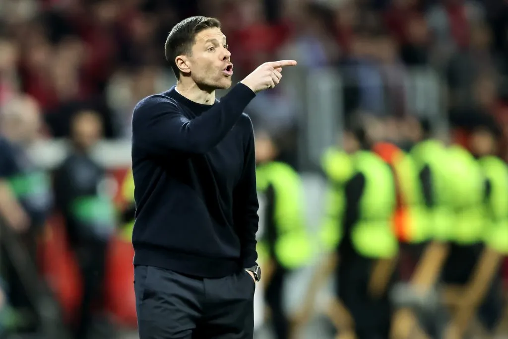 Head coach Xabi Alonso of Leverkusen(Photo by Christof Koepsel/Getty Images)