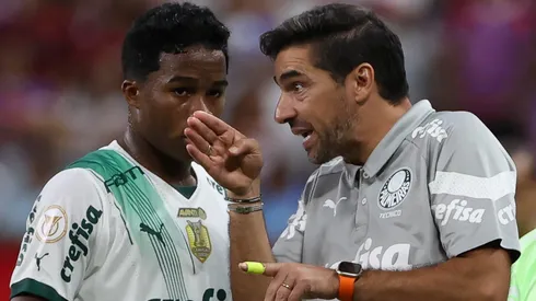 Endrick e Abel Ferreira se manifestaram após semifinal (Foto: Cesar Greco/Palmeiras/Divulgação)