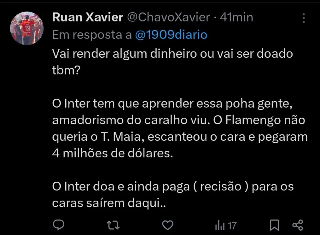 Repercussão via Twitter