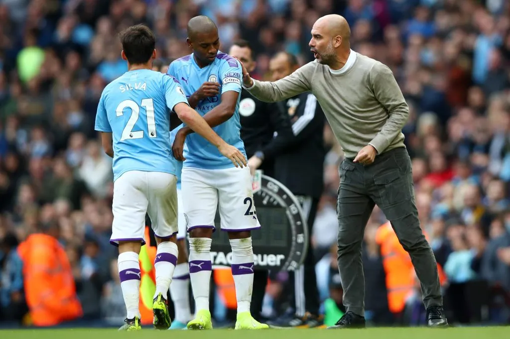 Fernandinho era um dos capitães de Guardiola no City. Foto: Clive Brunskill/Getty Images