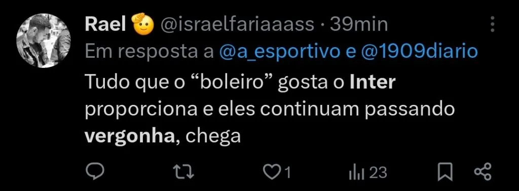 Repercussão via Twitter