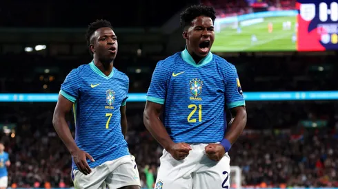 Endrick of Brazil . (Photo by Catherine Ivill/Getty Images)