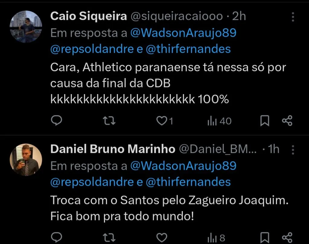 Repercussão via Twitter