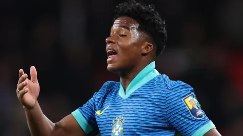 Endrick tem planos para chegada ao Real Madrid (Foto: Catherine Ivill/Getty Images)