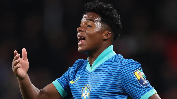 Endrick tem planos para chegada ao Real Madrid (Foto: Catherine Ivill/Getty Images)
