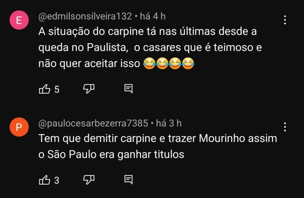 Repercussão via YouTube