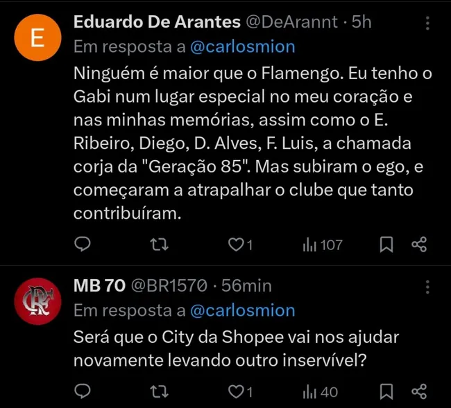 Repercussão via Twitter