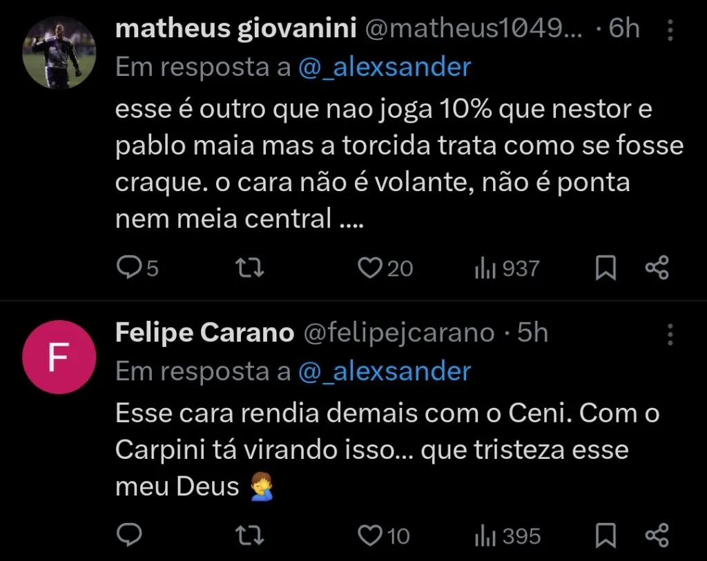 Repercussão via Twitter