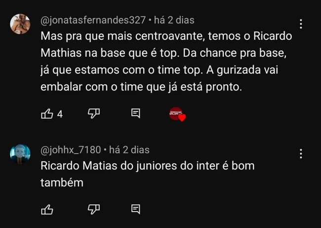 Repercussão via YouTube