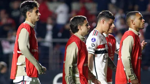 James Rodríguez (C) of Sao Paulo. (Photo by Miguel Schincariol/Getty Images)