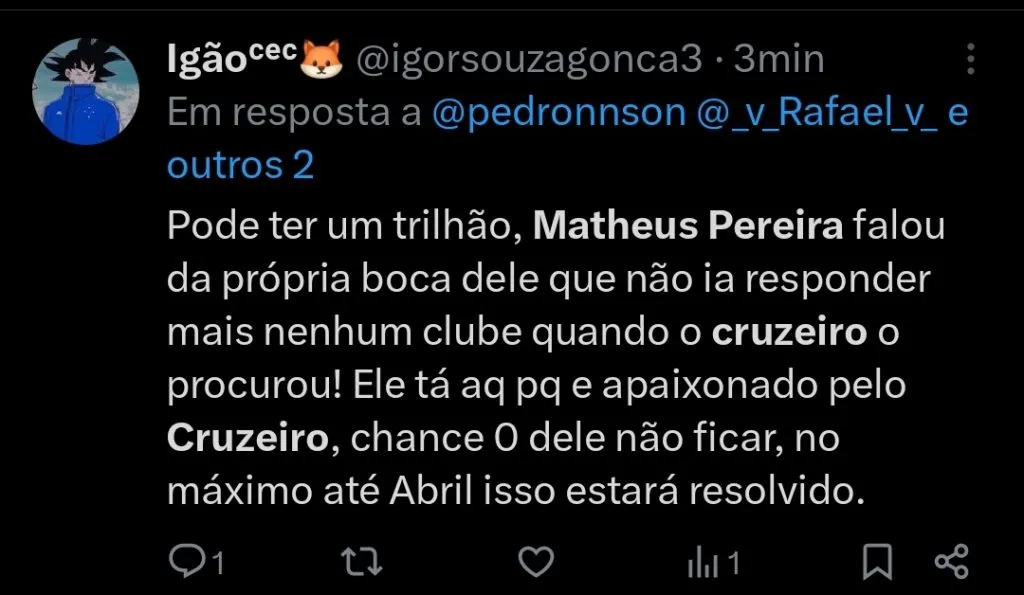 Repercussão via Twitter