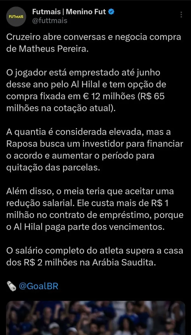 Repercussão via Twitter