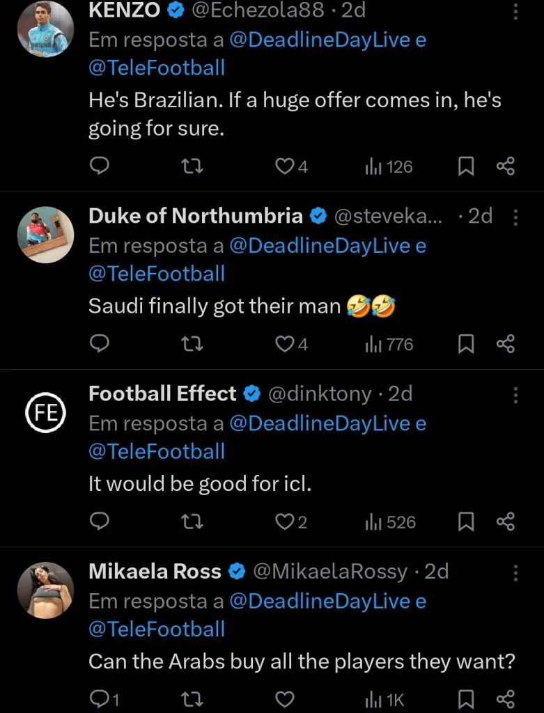 Repercussão via Twitter