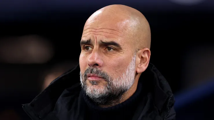 Pep Guardiola, Manager of Manchester City, l (Photo by Catherine Ivill/Getty Images)