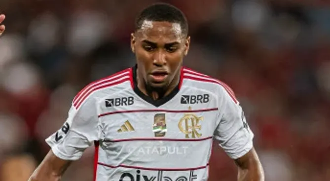 Lorran, jogador do Flamengo.  FOTO: PAULA REIS/FLAMENGO