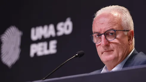 RIO DE JANEIRO, BRAZIL - MARCH 1: Coach of Brazil Dorival Junior speaks during a press conference to announce the squad that will travel to Europe to play friendlies against England and Spain on March 1, 2024 in Rio de Janeiro, Brazil. (Photo by Wagner Meier/Getty Images)