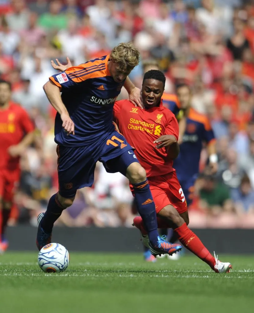Liverpool x Bayer Leverkusen quando se enfrentaram em agosto de 2012. Foto: Clint Hughes/Getty Images