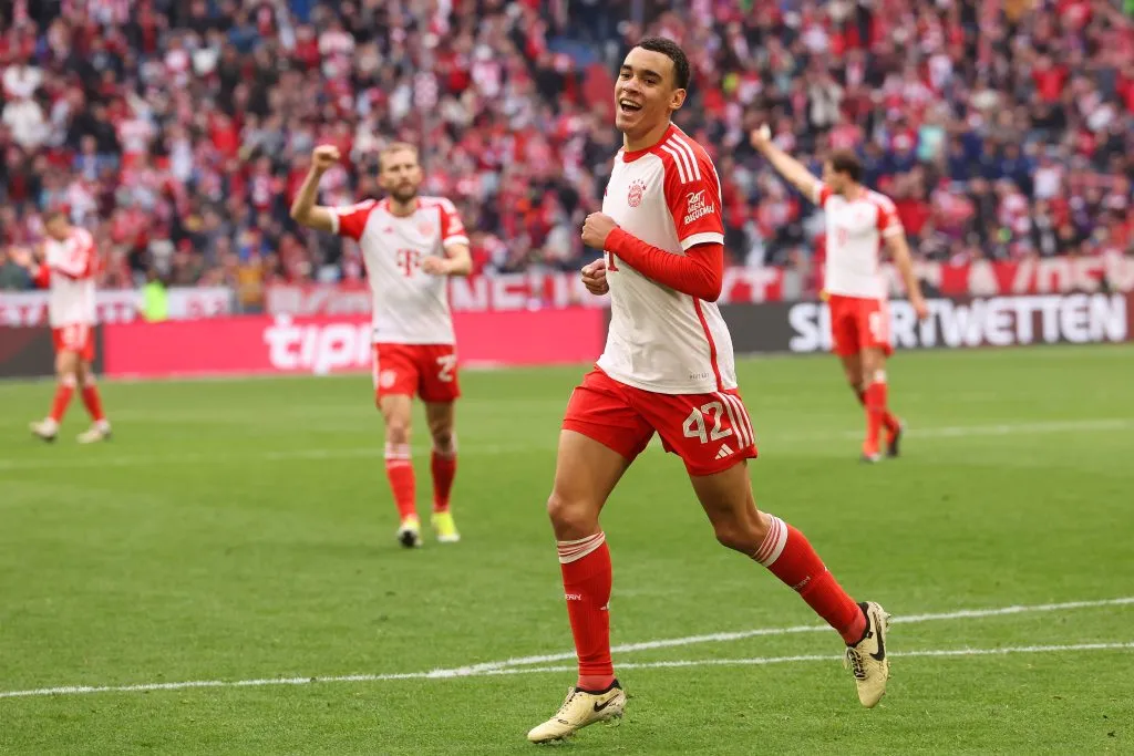 Musiala é avaliado em 110 mi de euros. (Photo by Alexander Hassenstein/Getty Images)