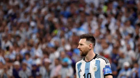 LUSAIL CITY, QATAR – DECEMBER 18: Lionel Messi of Argentina looks on during the FIFA World Cup Qatar 2022 Final match between Argentina and France at Lusail Stadium on December 18, 2022 in Lusail City, Qatar. (Photo by Lars Baron/Getty Images)