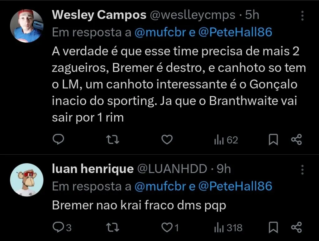 Repercussão via Twitter