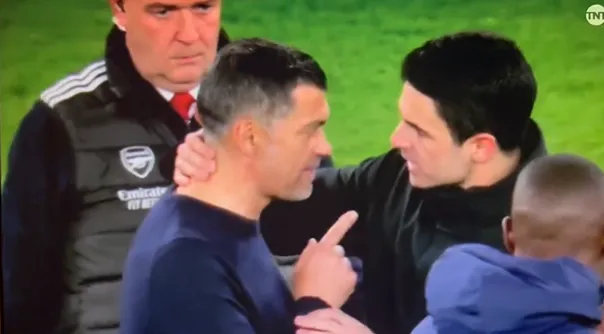 Sérgio Conceição e Mikel Arteta | Foto: Reprodução/Tnt