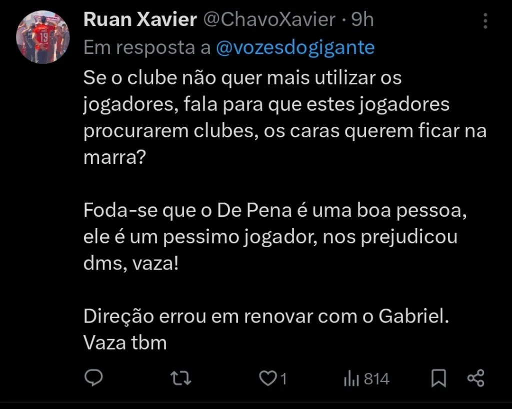Repercussão via Twitter