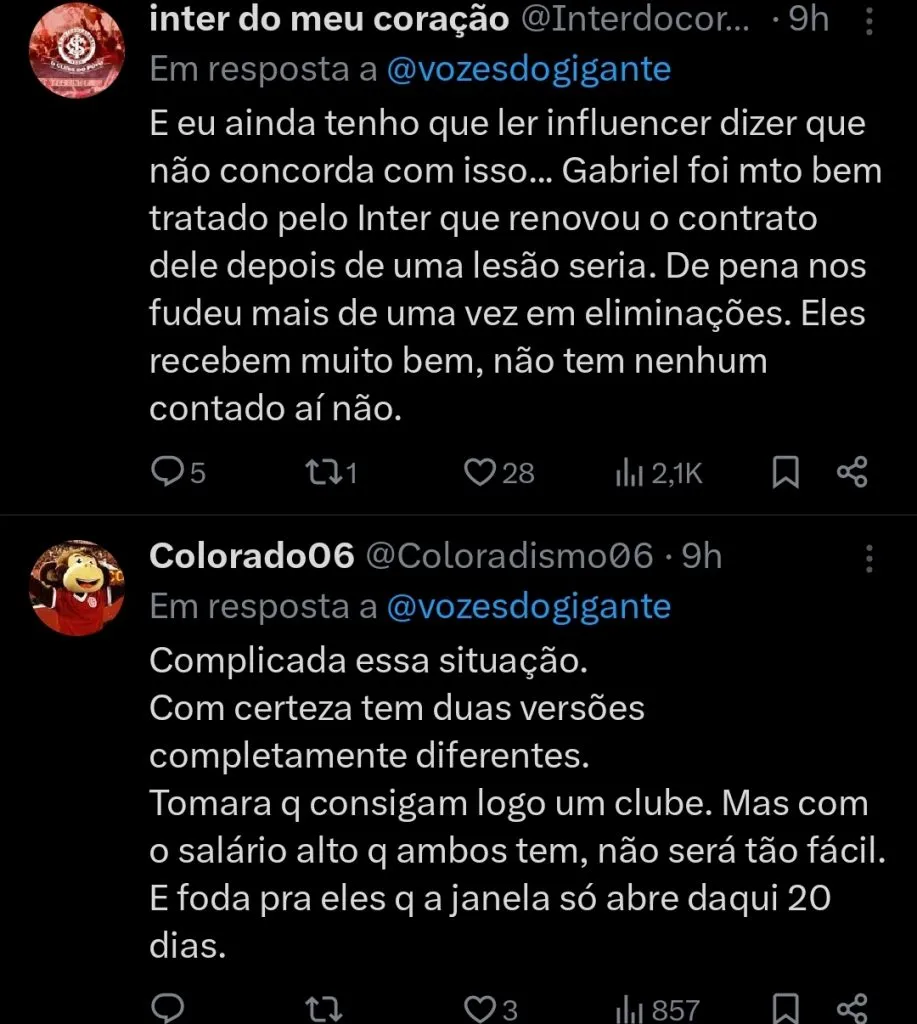Repercussão via Twitter