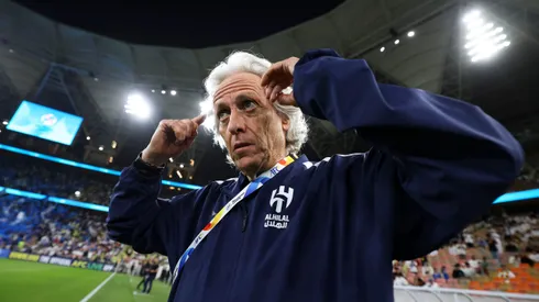 JEDDAH, SAUDI ARABIA – MARCH 12: Jorge Jesus, Head Coach of Al Hilal, gestures prior to the AFC Champions League Quarter Final 2nd Leg match between Al Ittihad and Al-Hilal at Prince Abdullah Al Faisal Stadium on March 12, 2024 in Jeddah, Saudi Arabia. (Photo by Yasser Bakhsh/Getty Images)