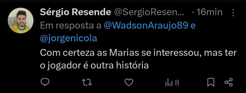 Repercussão via Twitter