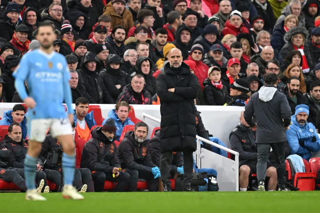 Pep Guardiola, Manager of Manchester City. (Photo by Michael Regan/Getty Images)
