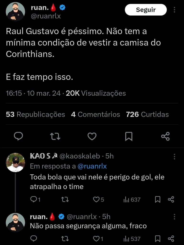 Repercussão via Twitter