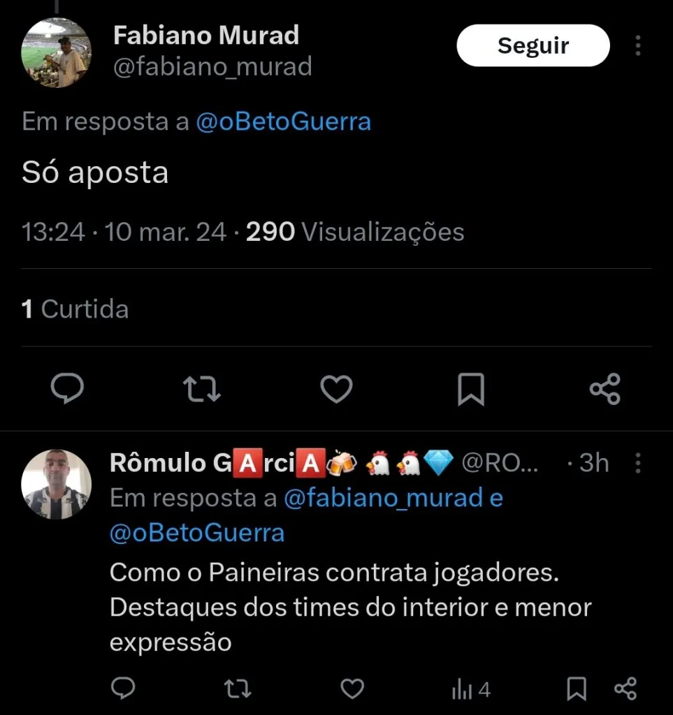 Repercussão via Twitter