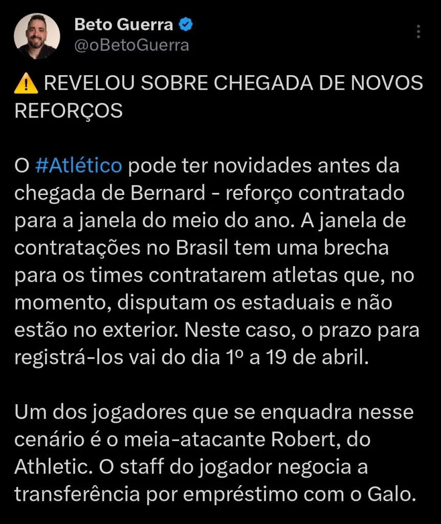 Repercussão via Twitter