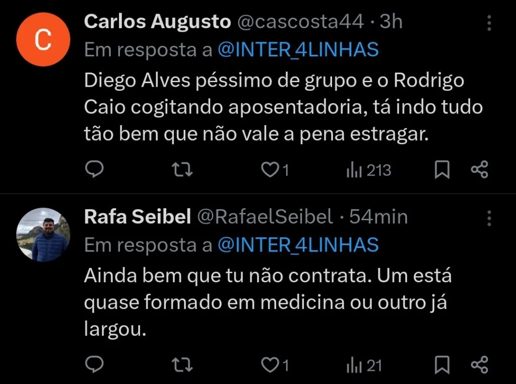 Repercussão via Twitter