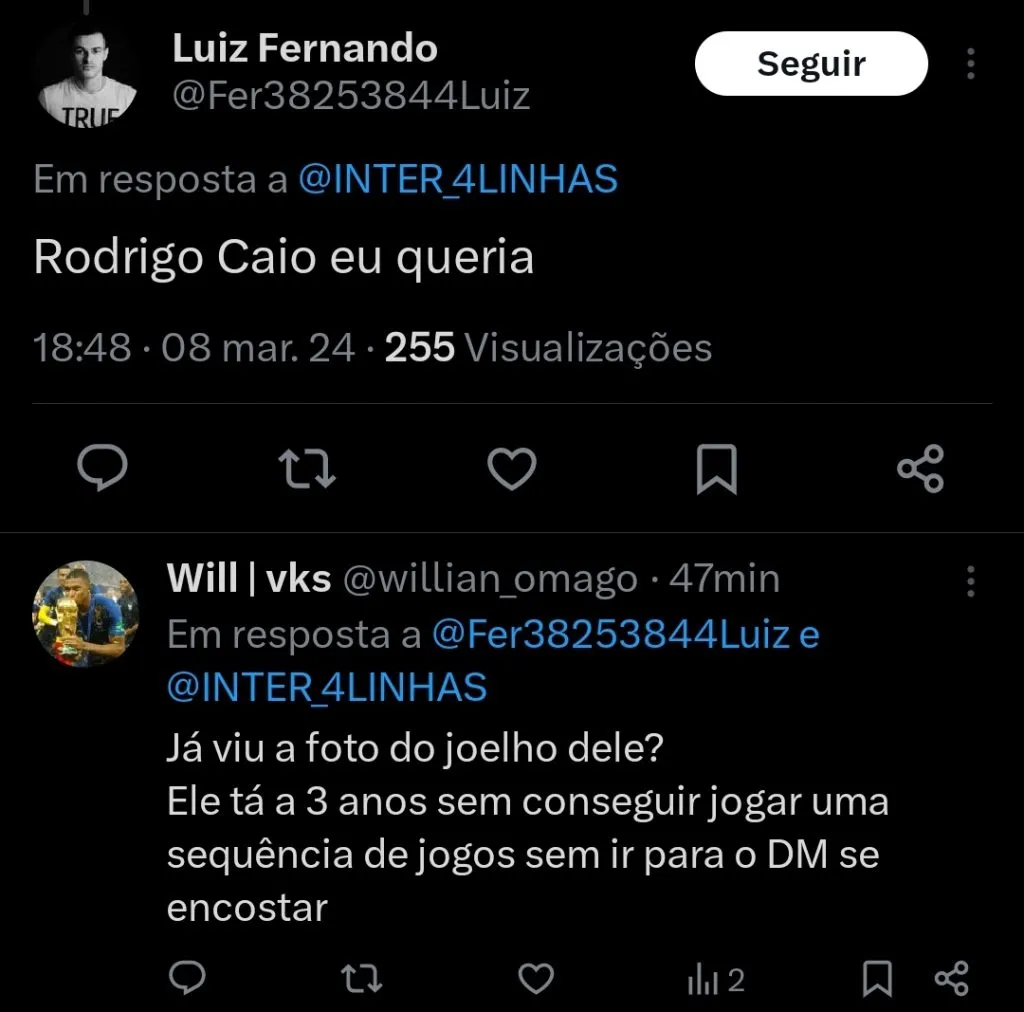 Repercussão via Twitter