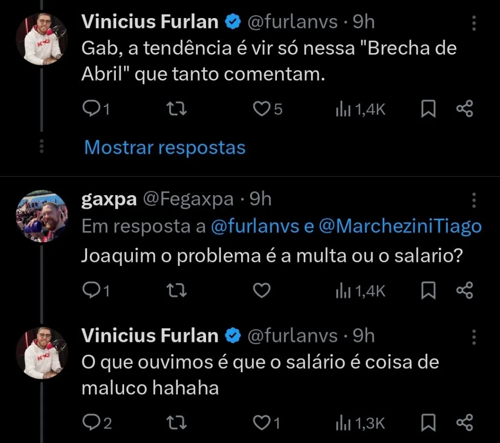 Repercussão via Twitter