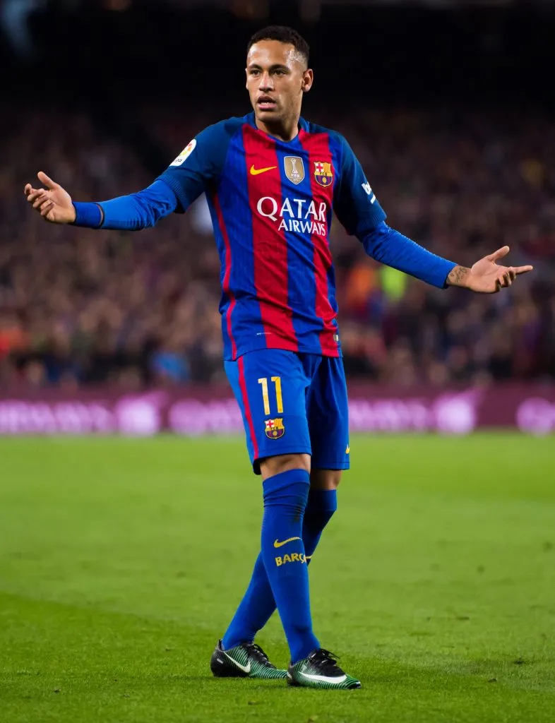 Neymar viveu o melhor momento da carreira no Barcelona. Foto: Alex Caparros/Getty Images