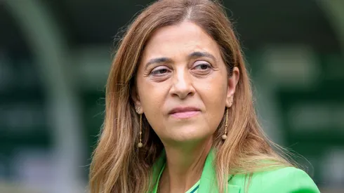 Leila Pereira presidente do Palmeiras antes da partida entre Palmeiras e Agua Santa no estadio Arena Allianz Parque pelo campeonato Paulista 2023. Foto: Marcello Zambrana/AGIF