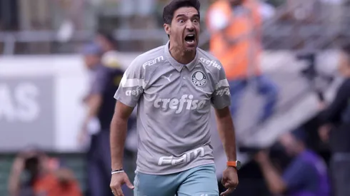SAO PAULO, BRAZIL - DECEMBER 03: Abel Ferreira head coach of Palmeiras gestures during a match between Palmeiras and Fluminense as part of Brasileirao Series A 2023 at Allianz Parque on December 03, 2023 in Sao Paulo, Brazil. (Photo by Alexandre Schneider/Getty Images)