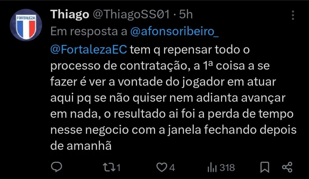 Repercussão via Twitter