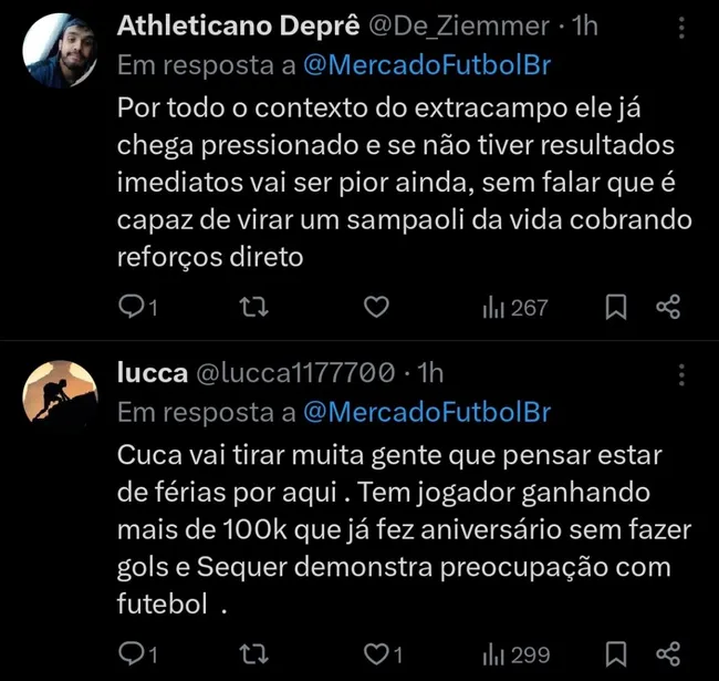 Repercussão via Twitter