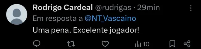 Repercussão via Twitter