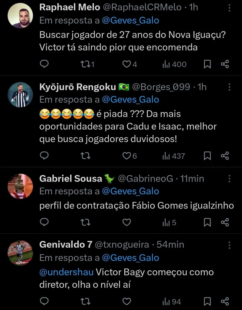 Repercussão via Twitter