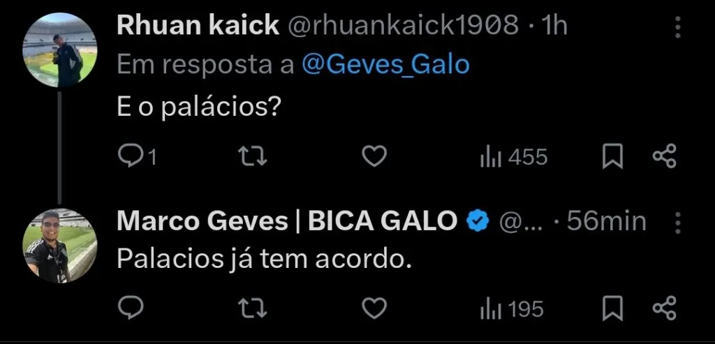 Repercussão via Twitter