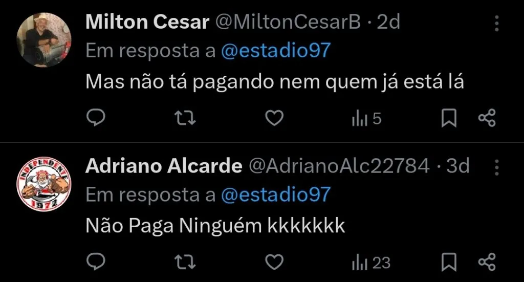 Repercussão via Twitter