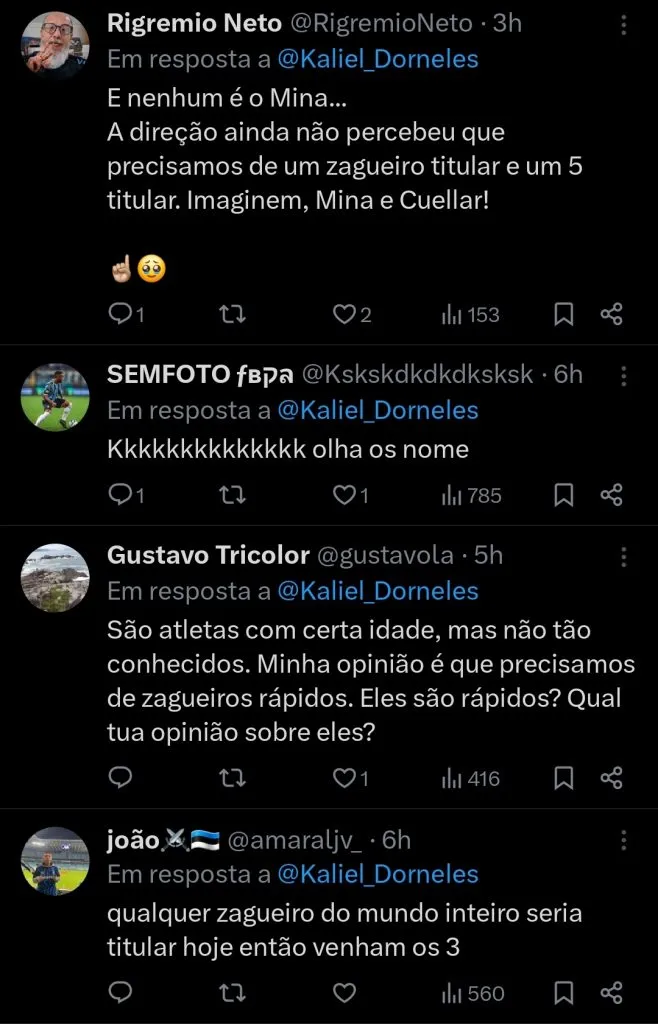 Repercussão via Twitter